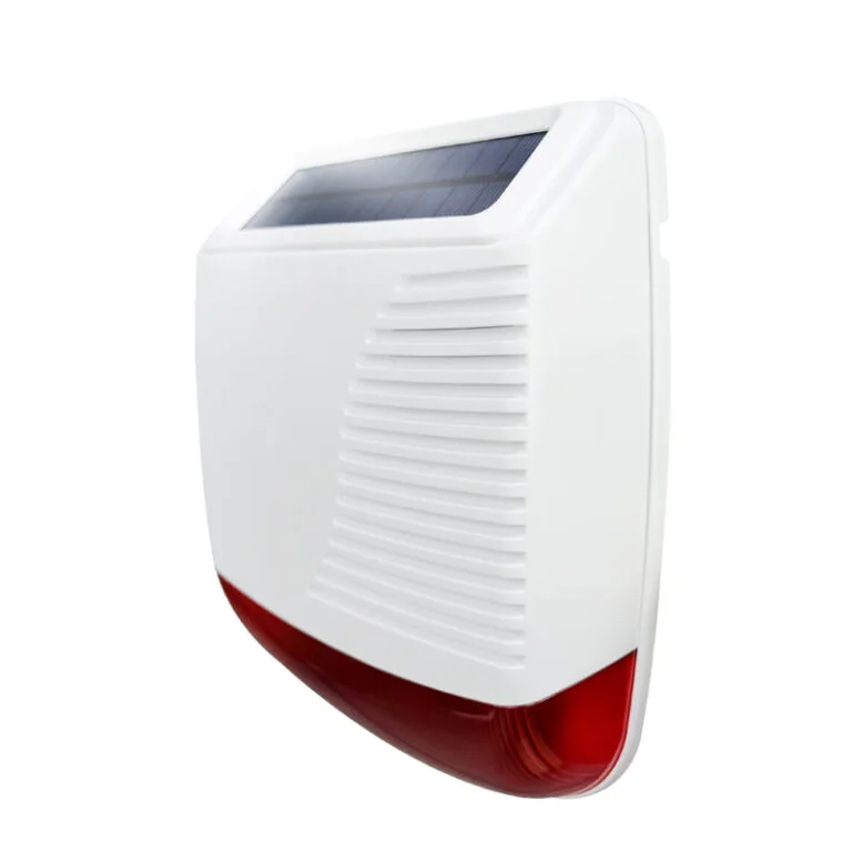 Sirena Solare da Esterno Wireless Ibrida | Ricarica Solare e con Alimentatore